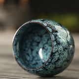 Japanese Kiln-Glazed Ceramic Tea Cup 3.7oz Porcelain Espresso Mug