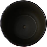 8-Inch Ceramic Planter with Saucer Drainage Holes Modern Taupe