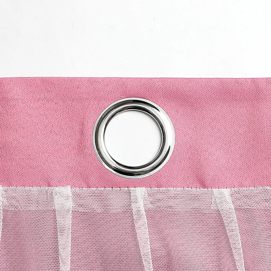 Romantic Star Sheer Kids Curtains Double-Layer Window Drapes