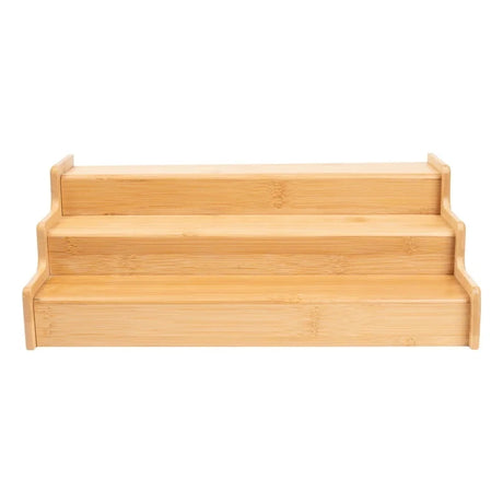 Expandable Bamboo 3-Tier Spice Rack Organizer, Step Shelf Display