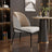 LUVODI Two-Tone Microfiber Leather Dining Chairs with Gold Legs