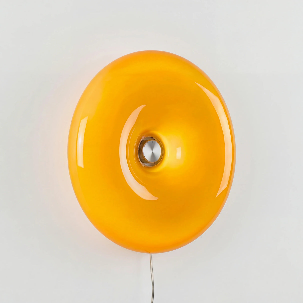 Round Glass Dimmable Wall Lamp Modern Donut LED Sconce