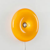 Round Glass Dimmable Wall Lamp Modern Donut LED Sconce