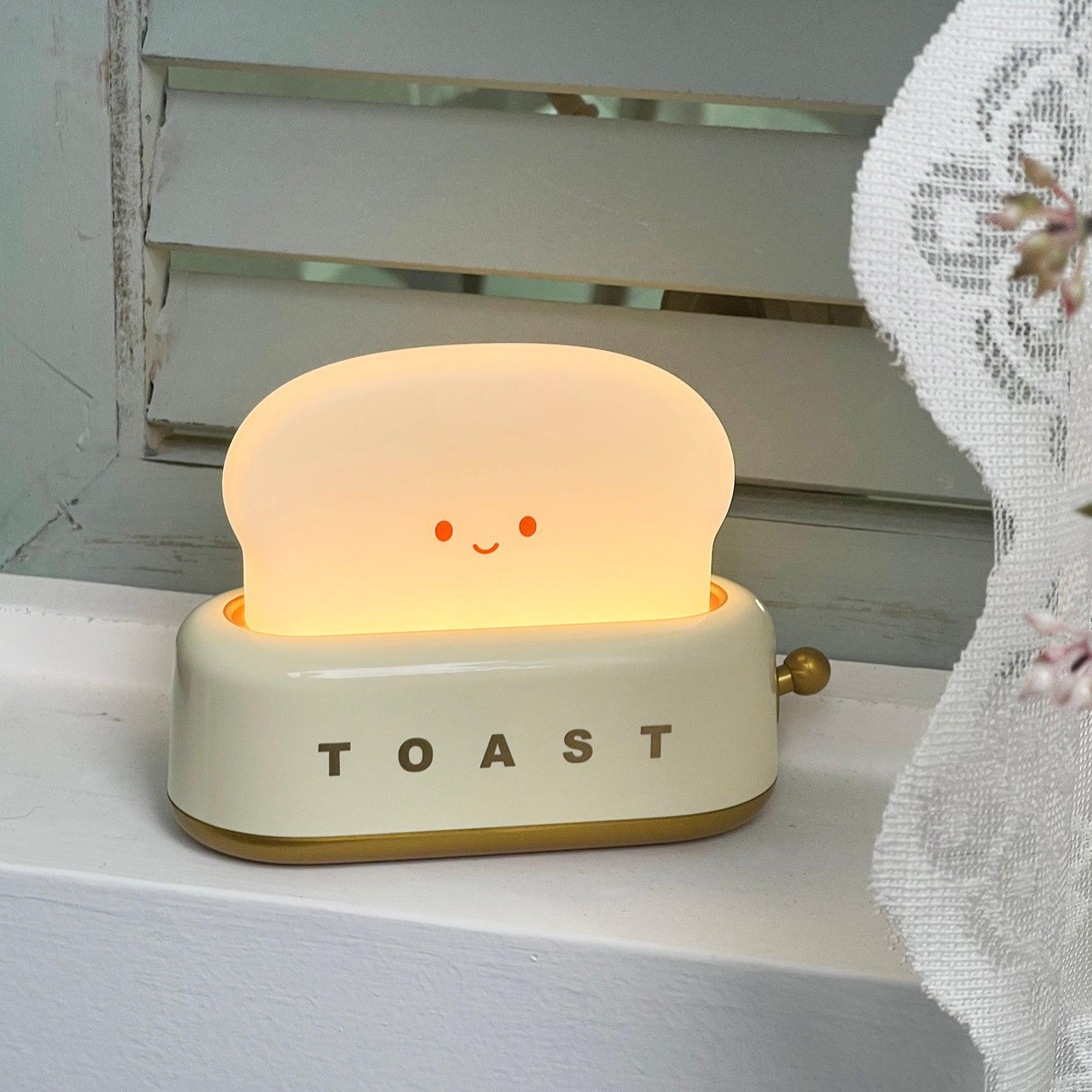 Modern Minimalist Toaster Table Lamp Plastic Acrylic 1-Light