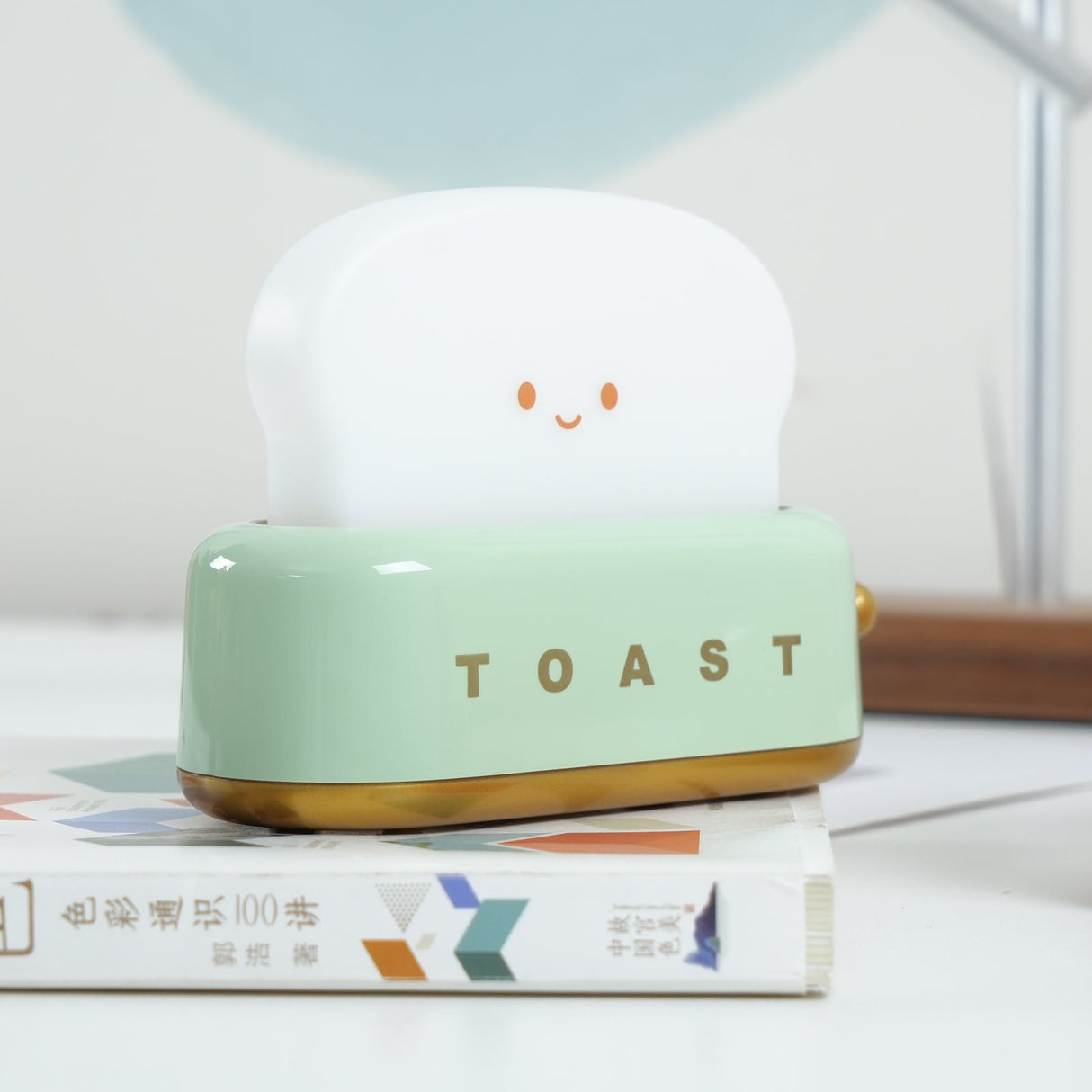 Modern Minimalist Toaster Table Lamp Plastic Acrylic 1-Light
