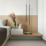 Modern tube pendant light with integrated warm-white LED