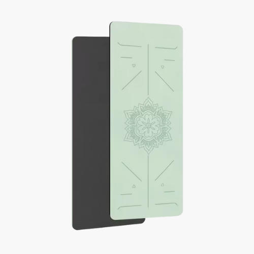 TPE Yoga Mat for Home Fitness - Non-Slip Exercise Mat with Guide Lines