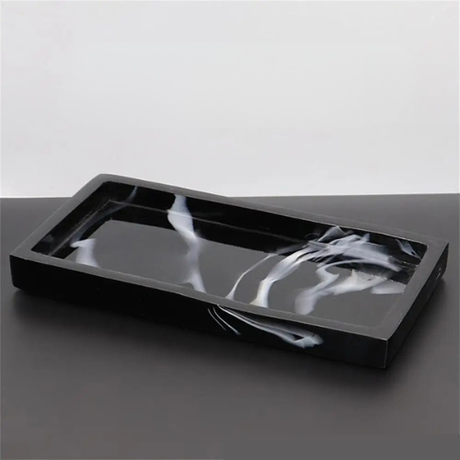 Marble Resin Jewelry and Bathroom Storage Tray for Countertops