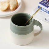 Ceramic Coffee Mug - Vintage Glazed Porcelain Small Coffee Cup