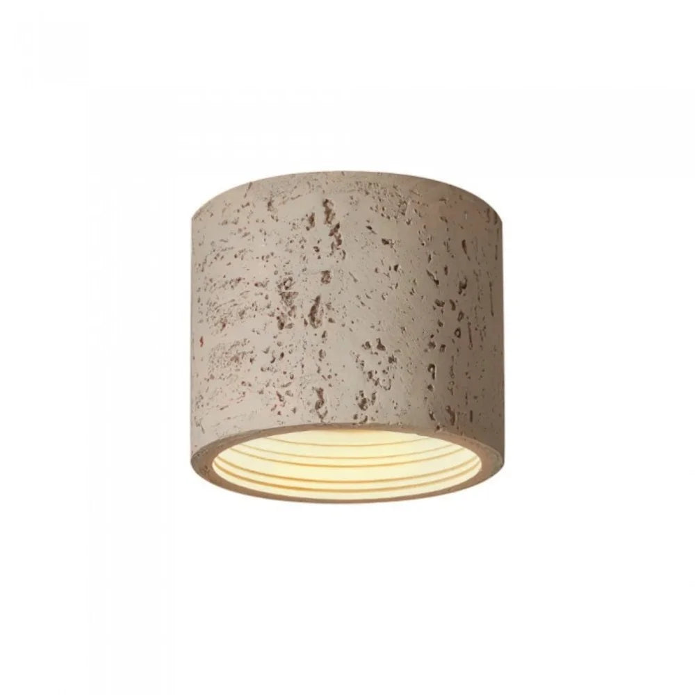 Vaelis Wabi-Sabi Cylindrical Ceiling Lamp Composite Integrated LED Surface-Mount