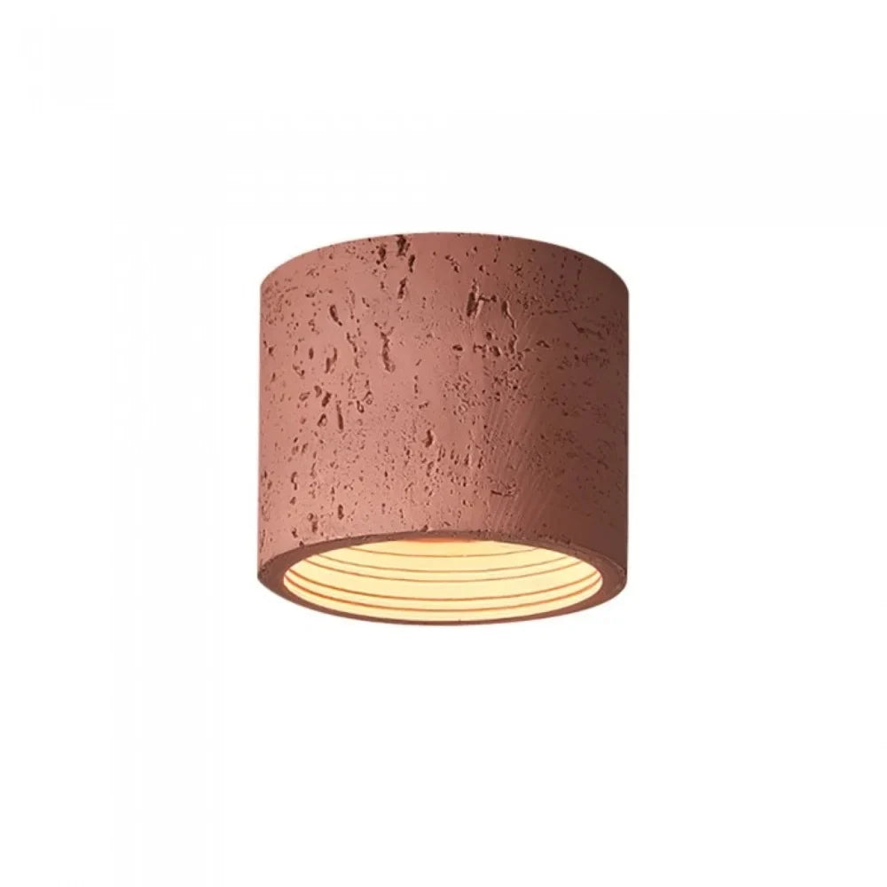Vaelis Wabi-Sabi Cylindrical Ceiling Lamp Composite Integrated LED Surface-Mount