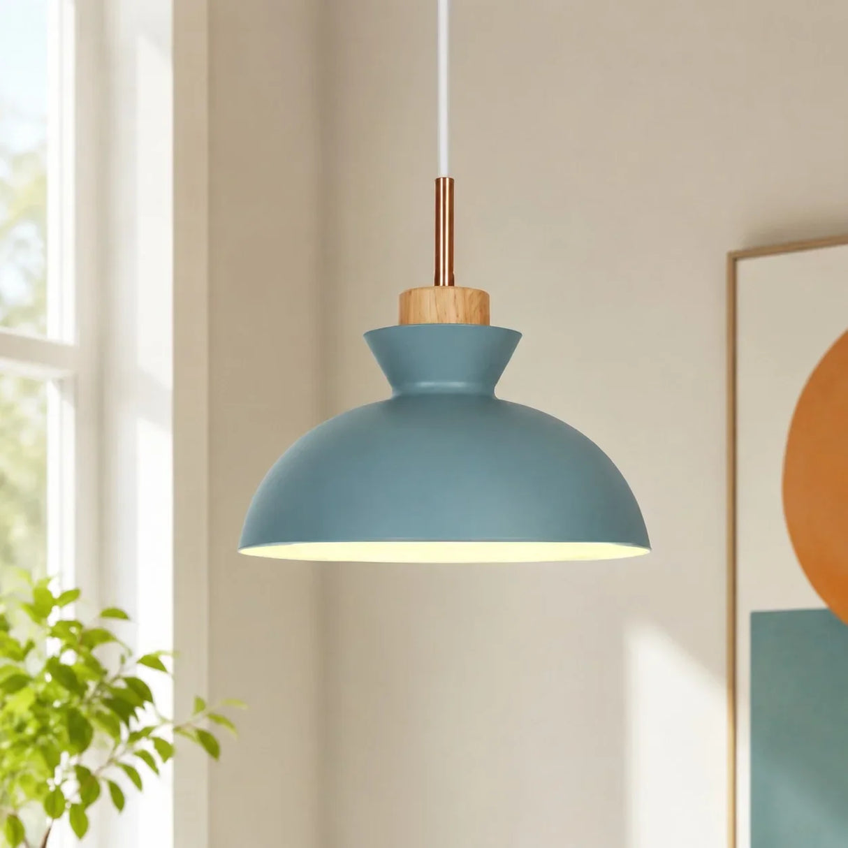 Valarie Scandinavian Wood Pendant Light Modern Fixture