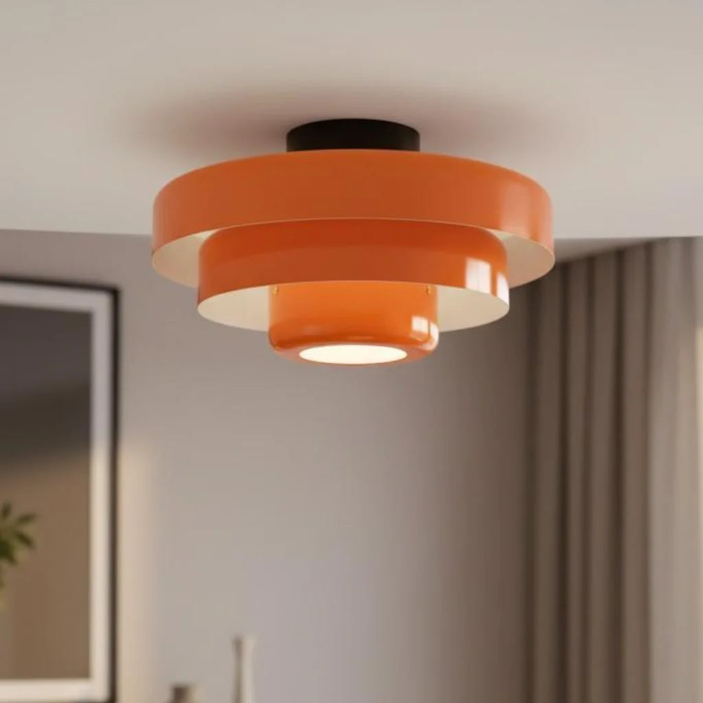 Vanesly Bauhaus Three-Tier Round Macaron Ceiling Light Modern Fixture
