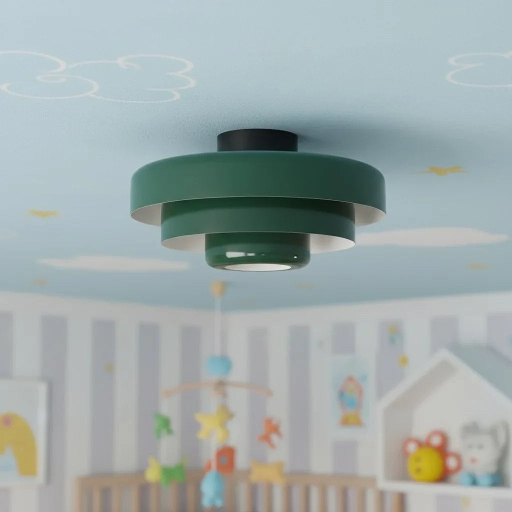 Vanesly Bauhaus Three-Tier Round Macaron Ceiling Light Modern Fixture