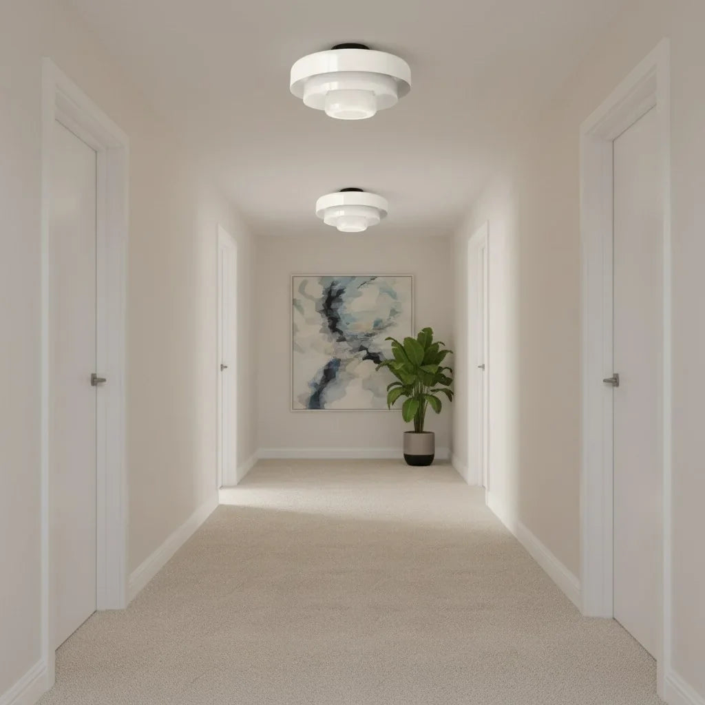 Vanesly Bauhaus Three-Tier Round Macaron Ceiling Light Modern Fixture