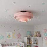 Vanesly Bauhaus Three-Tier Round Macaron Ceiling Light Modern Fixture