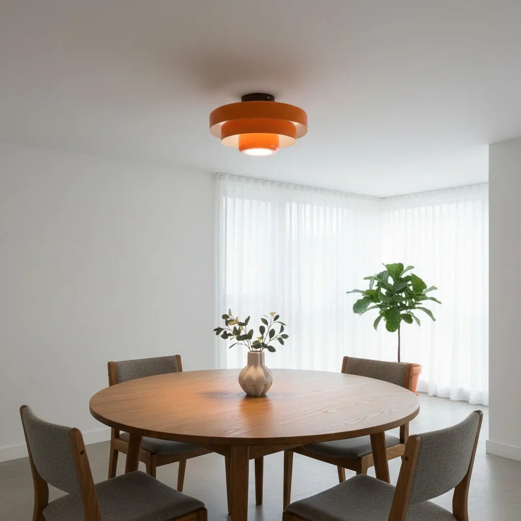 Vanesly Bauhaus Three-Tier Round Macaron Ceiling Light Modern Fixture