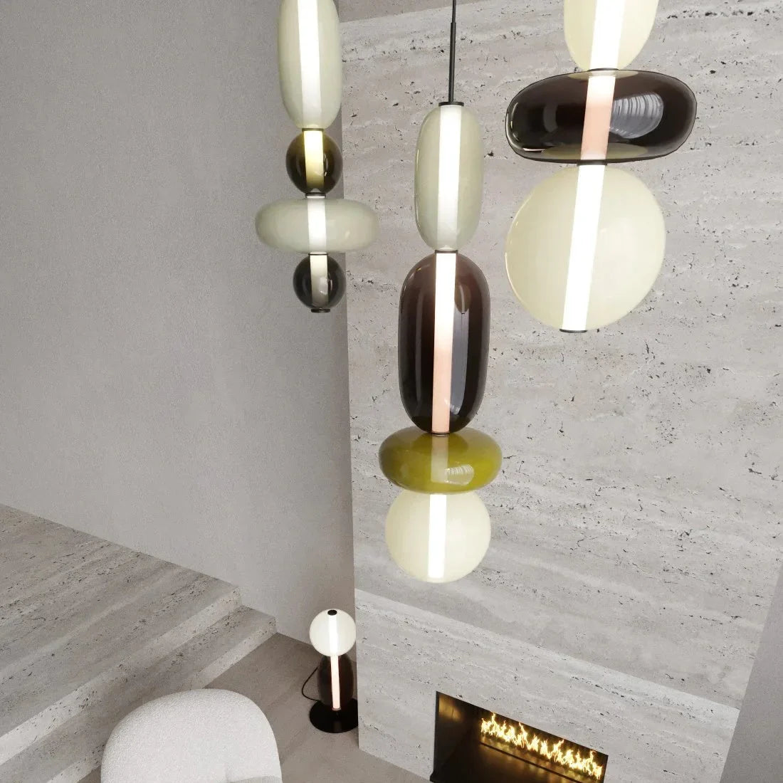 Vesa Nordic Candied Glass Pendant Light Modern Fixture