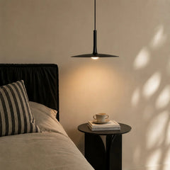 Pendant Light Flat Aluminum Shade LED Modern Minimalist Hanging Lamp
