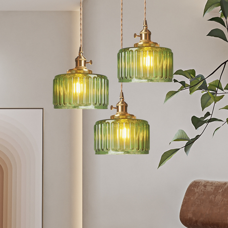 Lampsmodern-UK Vintage Cylinder Glass Pendant Light 6.89in x 7.48in