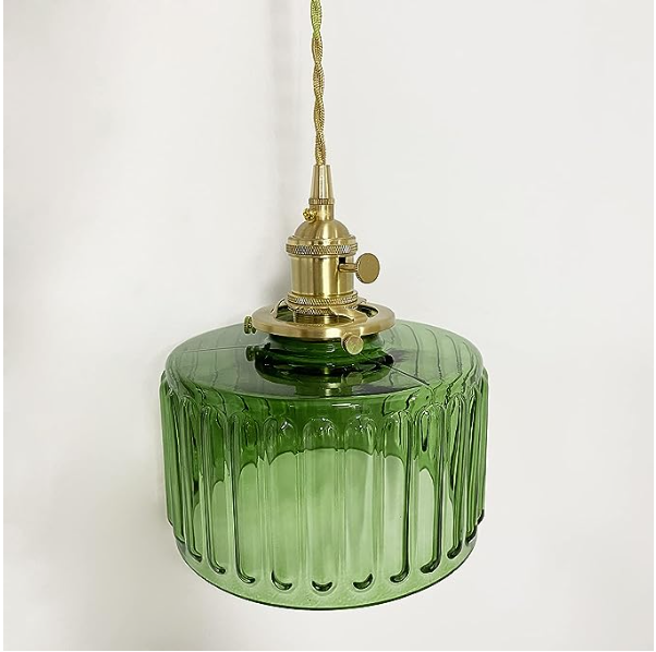 Lampsmodern-UK Vintage Cylinder Glass Pendant Light 6.89in x 7.48in