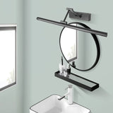 LED over-mirror light bar with a pivoting arm for angle control