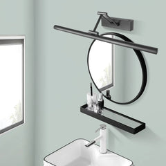 LED over-mirror light bar with a pivoting arm for angle control