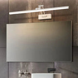 Contemporary LED mirror light with a clean minimalist metal frame