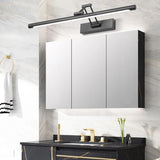 Energy-efficient LED vanity light in a matte black finish