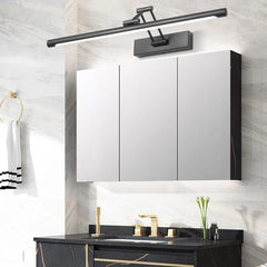Energy-efficient LED vanity light in a matte black finish