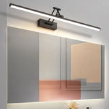 Slim profile LED wall light suited to modern powder rooms