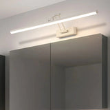 Bathroom wall light fixture spanning the width of a vanity mirror