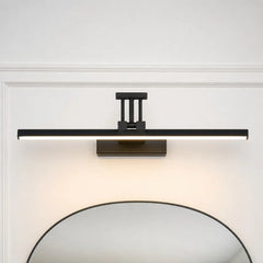 Hardwired LED bathroom wall sconce with a low-glare acrylic lens