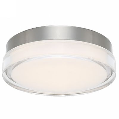 Dot LED Flushmount by dweLED Stainless Steel 6-inch Dimmable LED