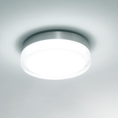 Dot LED Flushmount by dweLED Stainless Steel 6-inch Dimmable LED
