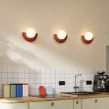 Linus Minimalist Colorful Glass Globe Wall Light Modern Sconce