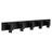 Wall mounting coat rack with evenly spaced hooks