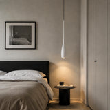 Teardrop pendant lamp with warm glare-free downlight at the base