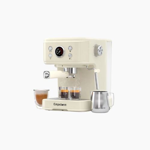 Espresso Machine with Steam Wand - Semi-Automatic Professional Coffee Maker for Home Use