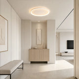 Circular LED ceiling light casting an even glow across its acrylic face