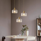 Lampsmodern-UK Vintage Cylinder Glass Pendant Light Adjustable 59 in Drop