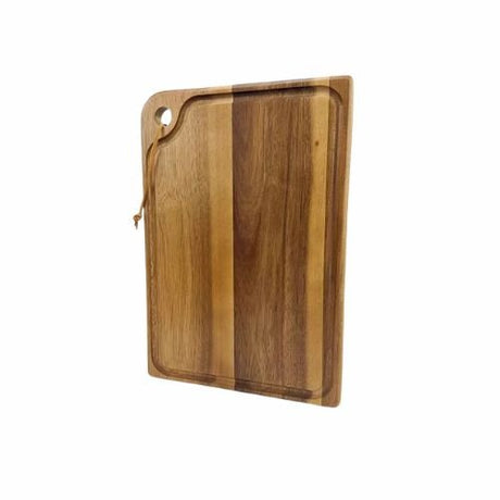 Acacia Cutting Board - Large Wood Board for Meat, Cheese, Vegetables - Hurbane Home