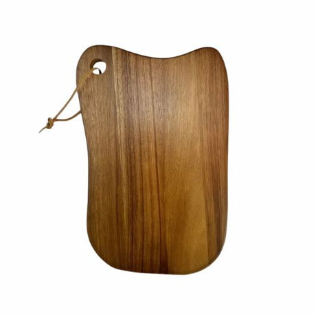 Acacia wooden cutting board with rustic kitchen style
