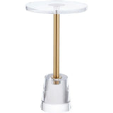 acrylic clear nightstand with gold stainless steel frame