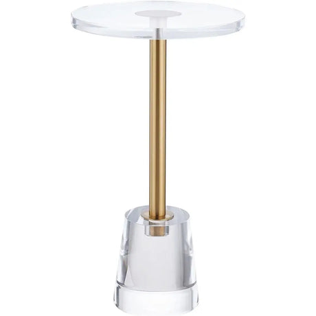 acrylic clear nightstand with gold stainless steel frame