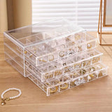 Acrylic Earring Organizer Box - Compact Jewelry Storage with Clear Display Lid - Jewelry Organizer Box - Hurbane Home