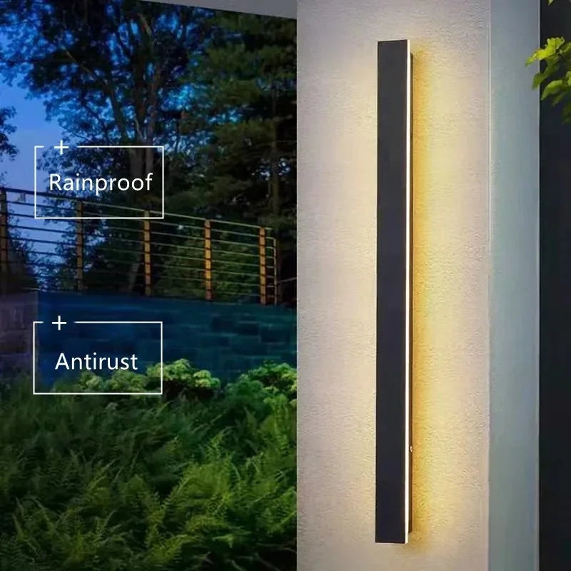 Elenorra Vertica LED Wall Light IP65 Metal Acrylic 11.8–94.5 in