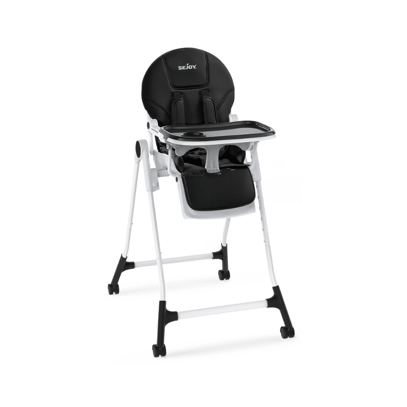 Adjustable Height Highchair with Wheels - Portable & Foldable for Baby Safety - Baby Feeding Chair - Hurbane Home