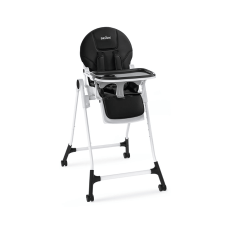 Adjustable Height Highchair with Wheels - Portable & Foldable for Baby Safety - Baby Feeding Chair - Hurbane Home