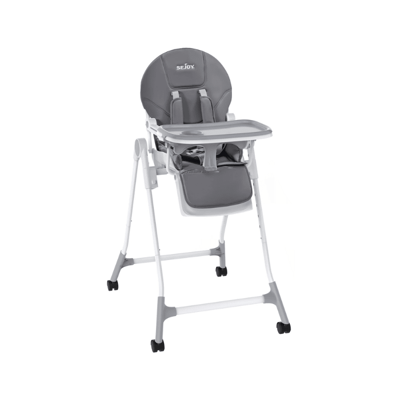 Adjustable Height Highchair with Wheels - Portable & Foldable for Baby Safety - Baby Feeding Chair - Hurbane Home